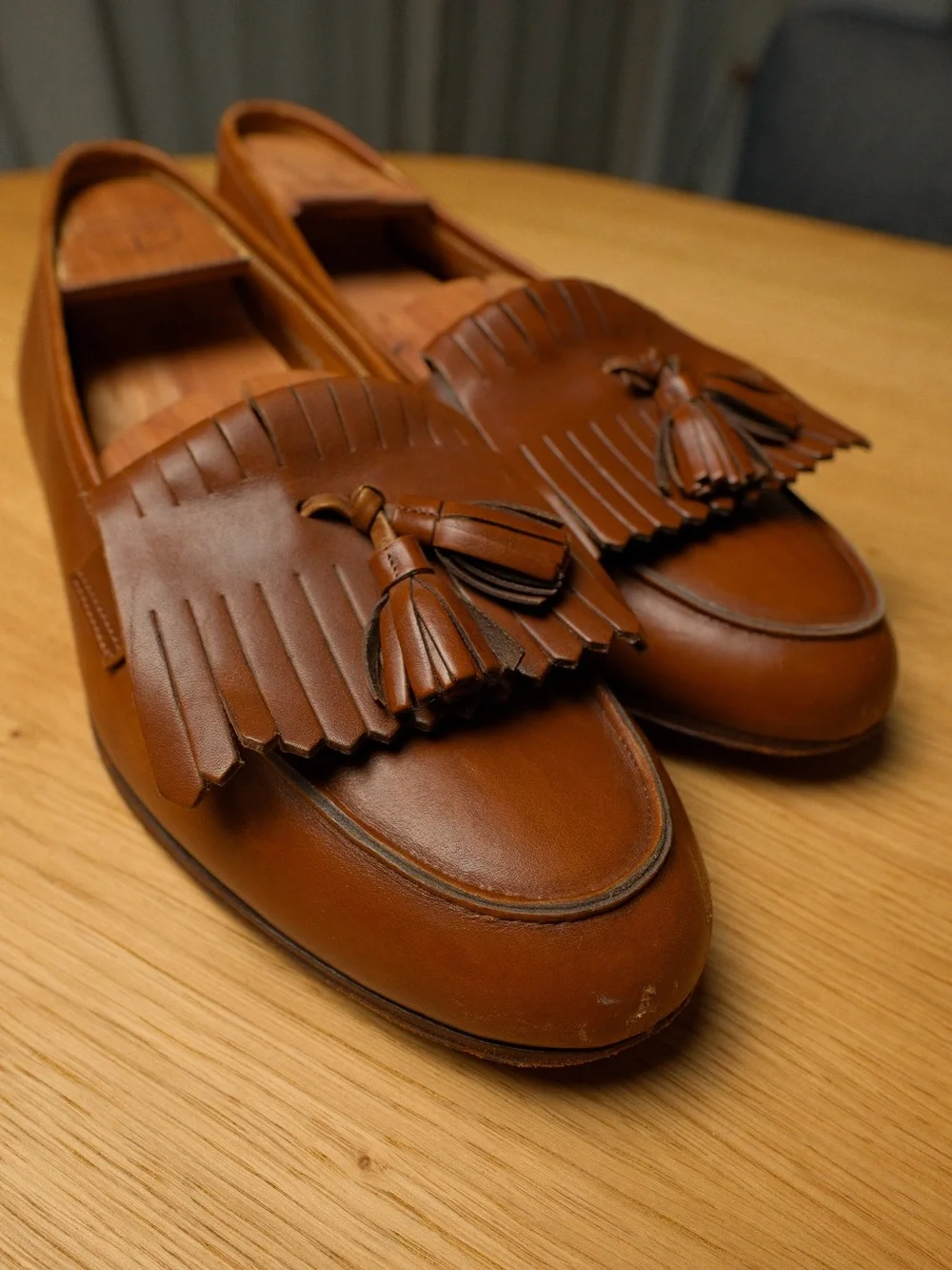 Vintage Polo Ralph Lauren Made in Italy Leather Kiltie Tassel Loafers